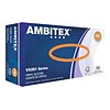 Ambitex V5201 Series Latex Free Clear Vinyl Gloves, Medium, 100/Box (VMD5201)