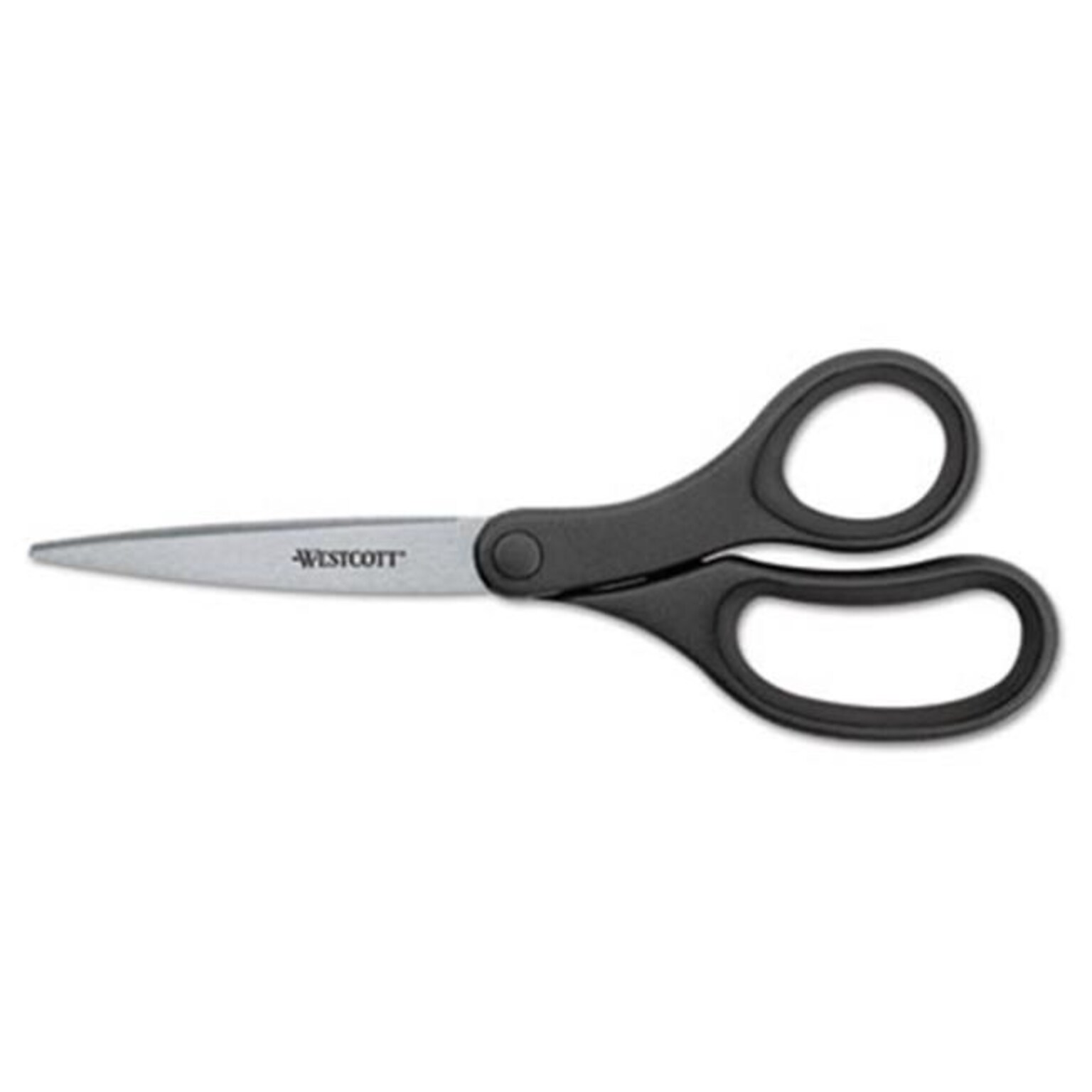 KleenEarth Basic Plastic Handle Scissors, 9 Length, Pointed, Black