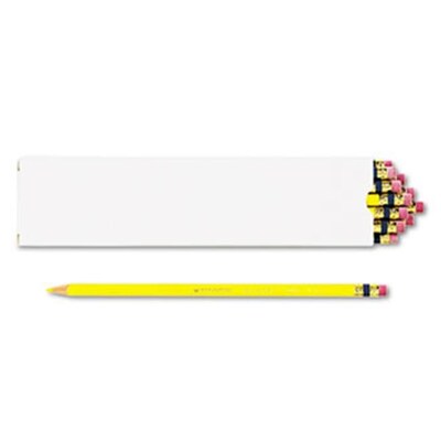 Sanford Ink Company Col-Erase Pencil w/Eraser, Yellow lead, Yellow Barrel, Dozen (20047)