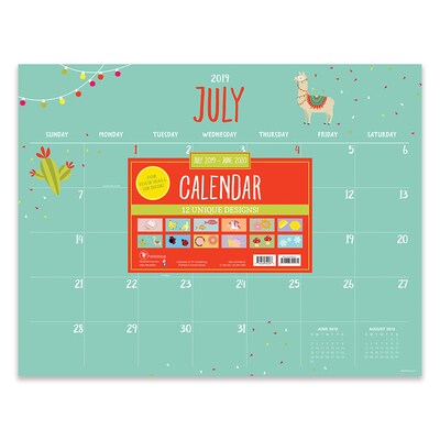 July 2019 - June 2020 TF Publishing 22 x 17 Large Desk Pad Monthly Calendar, Monthly Theme  (20-8024a)