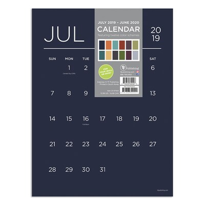 July 2019 - June 2020 TF Publishing 9 x 12 Mini Art Calendar, Color Collection (20-8784a)