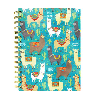 July 2019 - June 2020 TF Publishing 6.5 x 8 Medium Daily Weekly Monthly Planner, Lots of Llamas (20-9042a)