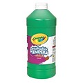 Tempera Paint, Economy, Green, Quart Bottle