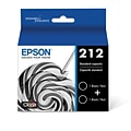 Epson T212 Black Standard Yield Ink Cartridge, 2/Pack (T212120-D2)