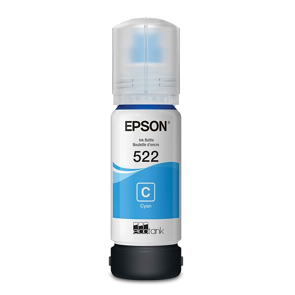Epson T522 Cyan Standard Yield Ink Bottle (T522220-S)