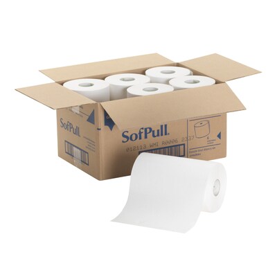 Georgia-Pacific SofPull Hardwound Paper Towels, 1-ply, 6/Carton (26610)