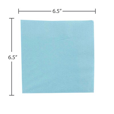 JAM Paper Lunch Napkin, 2-ply, Sea Blue, 50 Napkins/Pack (6255620712)