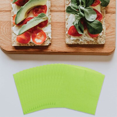 JAM Paper Lunch Napkin, 2-ply, Lime Green, 50 Napkins/Pack (6255620724)