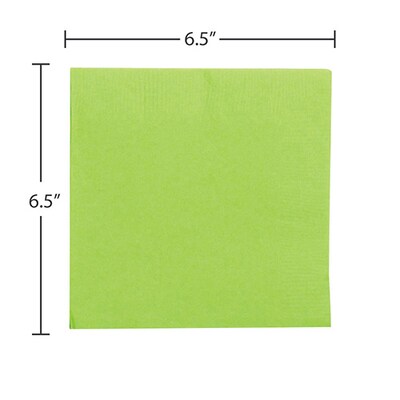 JAM Paper Lunch Napkin, 2-ply, Lime Green, 50 Napkins/Pack (6255620724)