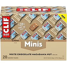 Clif Mini Energy Bars, White Chocolate Macadamia Nut, 1.0 oz., 20/Box (CCC37295)