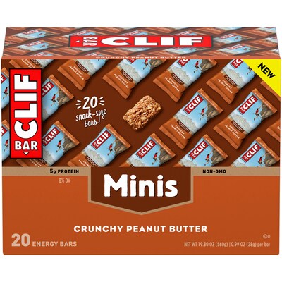 Clif Minis Crunchy Peanut Butter Energy Bar, 19.80 oz., 20 Bars/Box (CCC36412)