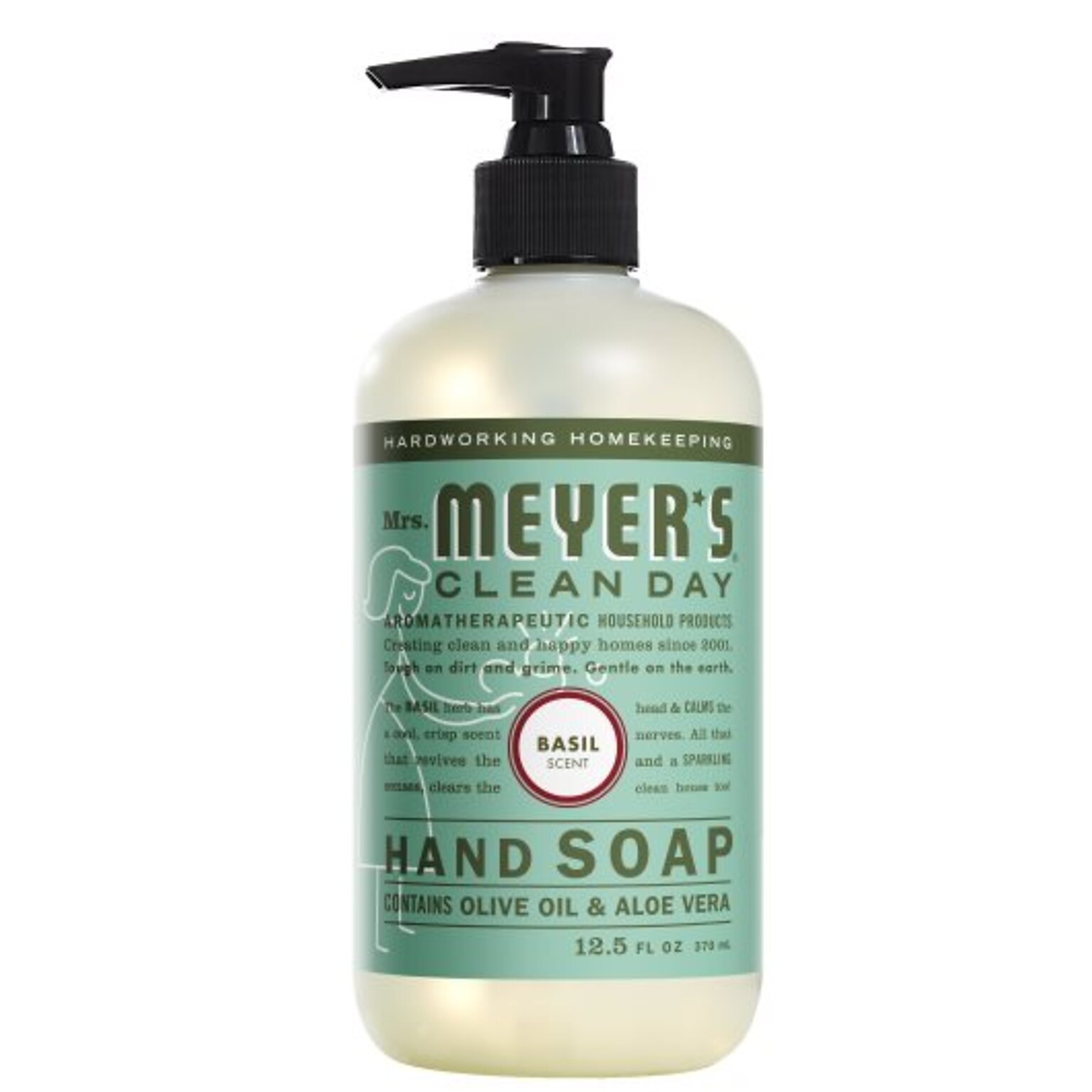 Mrs. Meyer’s Clean Day Liquid Liquid Hand Soap, Basil Scent, 12.5 oz (651344)