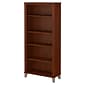 Bush Furniture Somerset 65.21" 5-Shelf Bookcase with Adjustable Shelves, Hansen Cherry Laminate (WC81765)