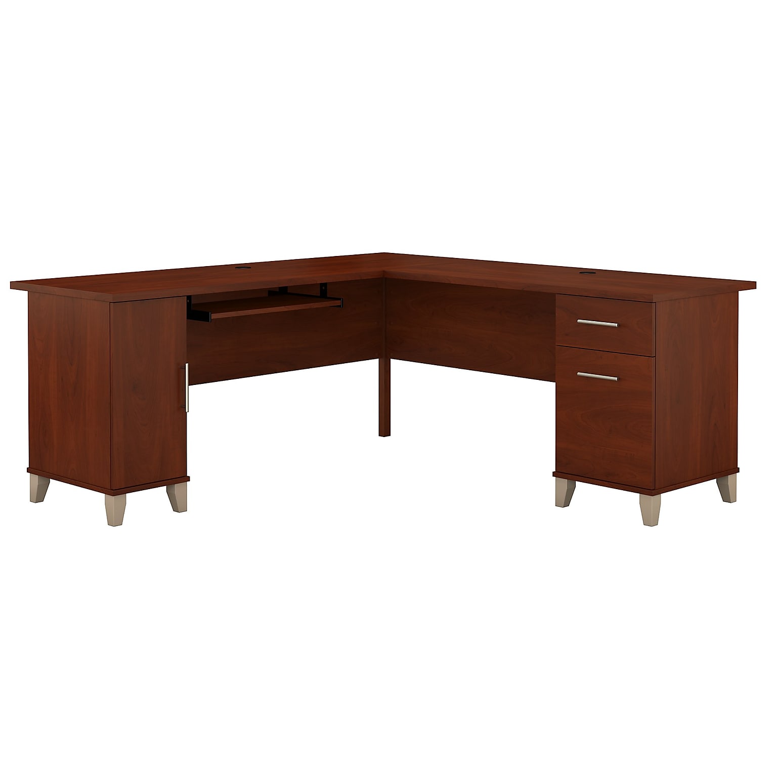 Bush Furniture Somerset 72w L Shaped Desk Hansen Cherry Wc81710k