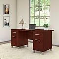 Bush Furniture Somerset 60W Desk, Hansen Cherry (WC81728)