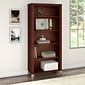 Bush Furniture Somerset 65.21" 5-Shelf Bookcase with Adjustable Shelves, Hansen Cherry Laminate (WC81765)