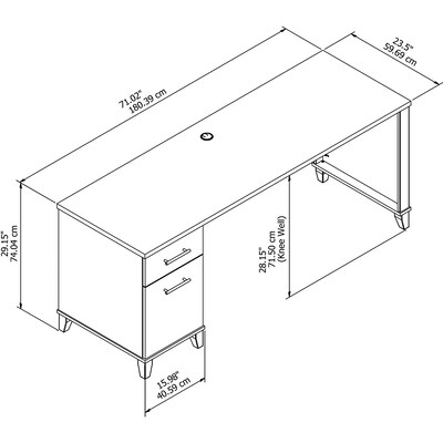 Bush Furniture Somerset Office 72 W Computer Desk With Drawers