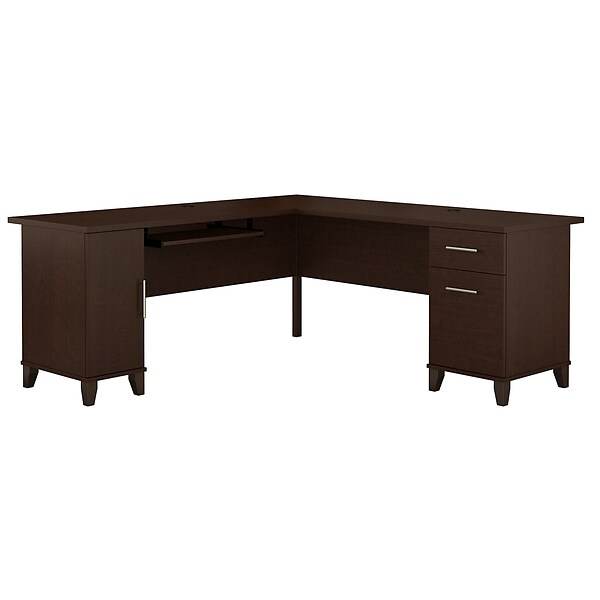 Bush Furniture Somerset 72W L Shaped Desk, Mocha Cherry (WC81810K)