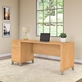 Bush Furniture Somerset 72W Office Desk with Drawers, Maple Cross (WC81472)
