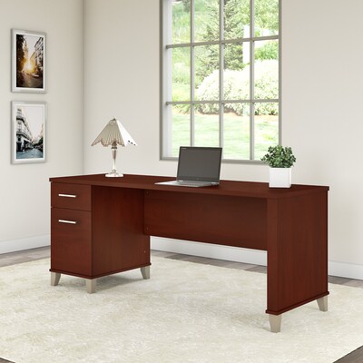 Bush Furniture Somerset 72W Office Desk with Drawers, Hansen Cherry (WC81772)