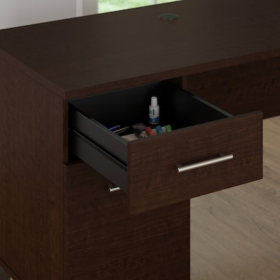 Bush Furniture Somerset 72"W Office Desk with Drawers, Mocha Cherry (WC81872)