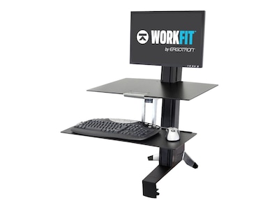 Ergotron WorkFit-S Adjustable Desk, Aluminum/Plastic/Steel (33-350-200)