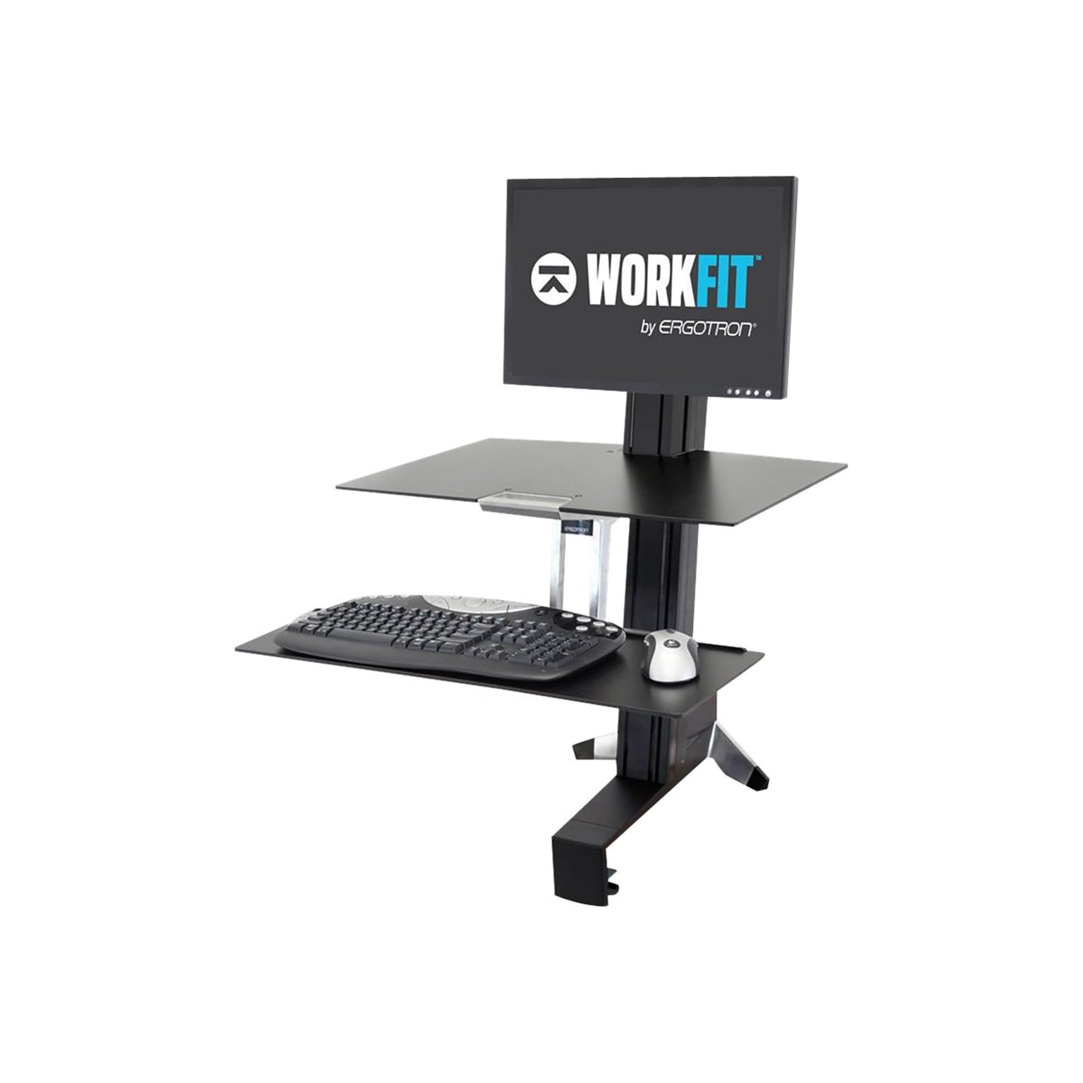 Ergotron WorkFit-S Adjustable Desk, Aluminum/Plastic/Steel (33-350-200)