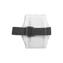 IDville ID Badge Holders, Clear with Black Band, 10/Pack (1345237BK31)