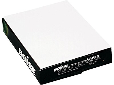Boise POLARIS Premium 8.5 x 11 Laser Paper, 24 lbs, 97 Brightness, 500/Ream (BPL-0111)