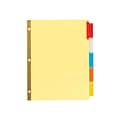 Avery Big Tab Insertable Buff Paper Dividers, 5-Tab, Assorted Colors, 48 Sets/Carton (11109)