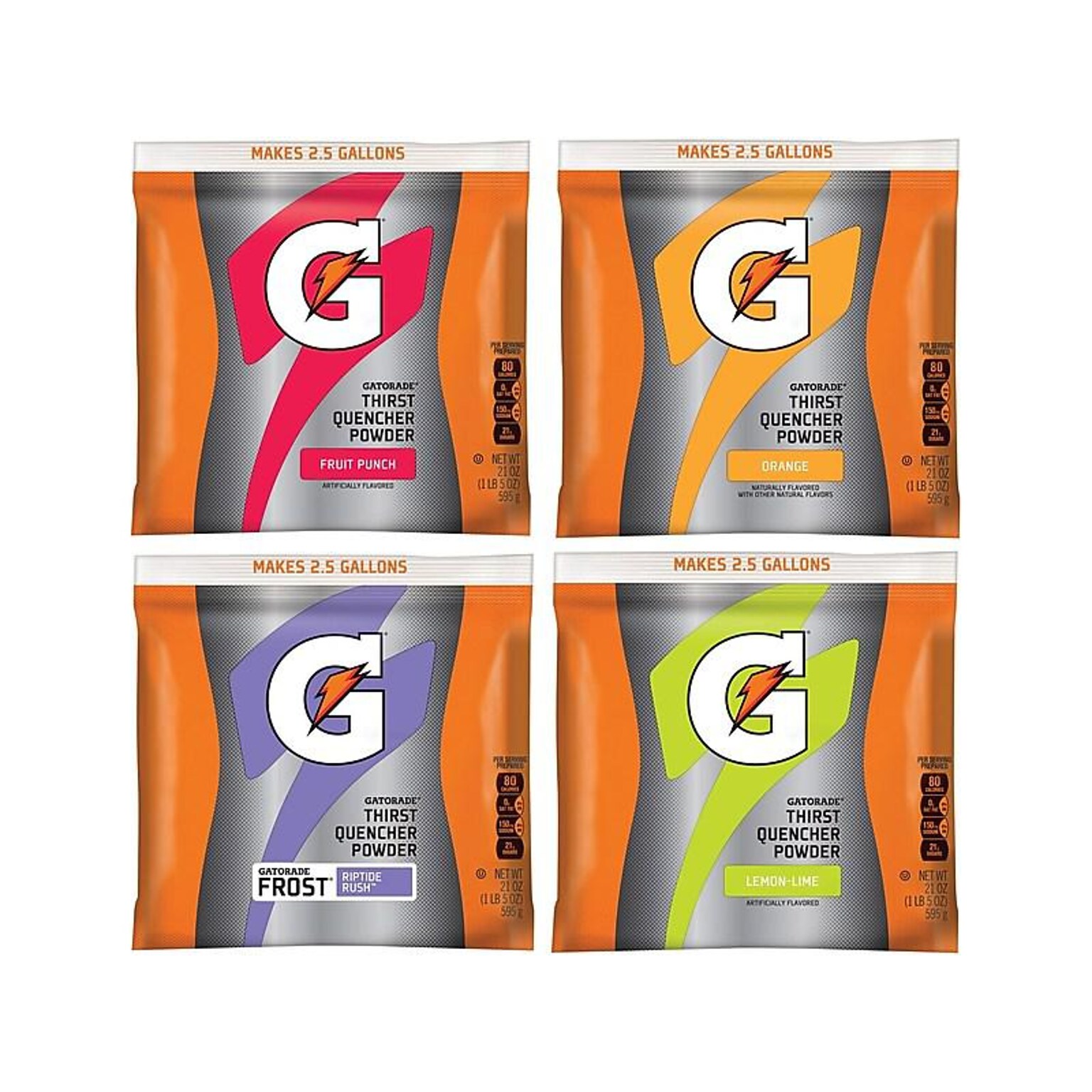 Gatorade Thirst Quencher Variety Pack Powdered Sports Drink Mix, 21 oz., 32/Carton (QUA03944)