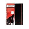 Oxford Black n Red 1-Subject Professional Notebooks, 8.5 x 11, Wide Ruled, 70 Sheets, Black (K666