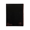 Oxford Black n Red 1-Subject Professional Notebooks, 8.5 x 11, Wide Ruled, 70 Sheets, Black (K666