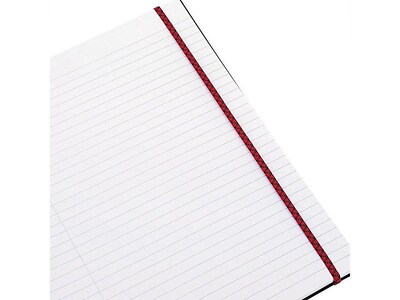 Oxford Black n' Red 1-Subject Professional Notebook, 8.5" x 11", Wide Ruled, 70 Sheets, Black (K66652)