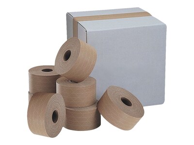 Tape Logic #7500 Reinforced Water Activated Tape 3 x 375 Kraft 8/Case 