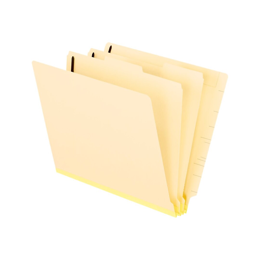 14 Pt Full Cut End Tab Manila Classification Folders Case of 75 Letter Size 2 Divider 