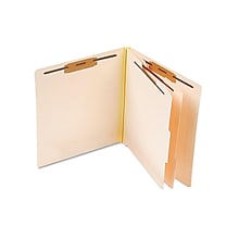 Pendaflex End Tab Classification Folder, 2-Dividers, 2 Expansion, Letter Size, Manila, 10/Box (PFX