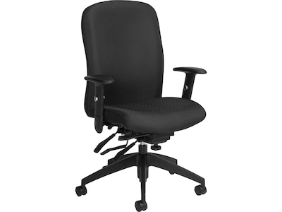 Global Truform Ergonomic Fabric Executive Big & Tall Chair, 350 lb. Capacity, Black (TS54503SCBKJN02