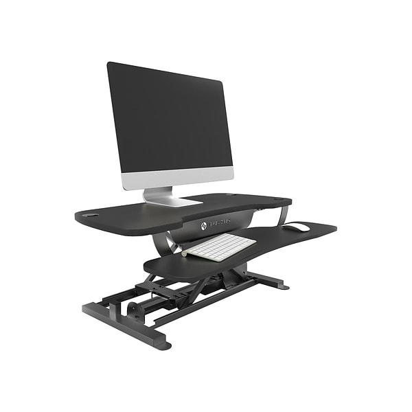 VersaDesk PowerPro 36W Electric Sit to Stand Desktop Converter with Keyboard Tray & USB Port, Black (SP7643624-00-01)