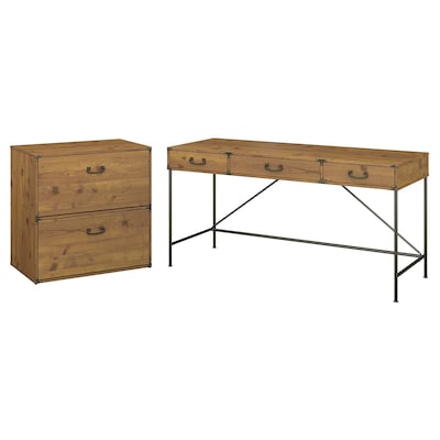 Kathy Ireland Home By Bush Furniture Ironworks 60w Writing Desk