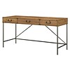 kathy ireland® Home by Bush Furniture Ironworks 60W Writing Desk with Drawers, Vintage Golden Pine (