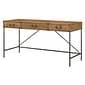 kathy ireland® Home by Bush Furniture Ironworks 60W Writing Desk with Drawers, Vintage Golden Pine (KI50105-03)