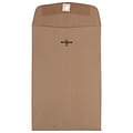 JAM Paper 6 x 9 Open End Catalog Envelopes with Clasp Closure, Brown Kraft Paper Bag, 10/Pack (563