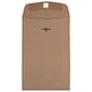 JAM Paper 6" x 9" Open End Catalog Envelopes with Clasp Closure, Brown Kraft Paper Bag, 10/Pack (563120844D)