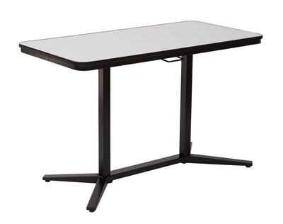 Office Star Pro-Line II Pneumatic Height Adjustable Table Desk with White Dry-Erase Table Top and Black Base (PHT70523)