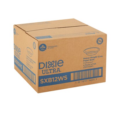 Dixie Ultra Pathways Heavy-Weight Paper Bowls, 12 oz., 500/Carton (SXB12WS)