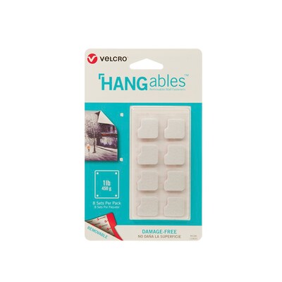 Velcro HANGables Removable Wall Fasteners, 16/Pack (95184)