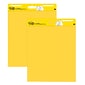 Post-it® Super Sticky Easel Pad, 25" x 30", Bright Yellow, 2 Pads (559YW-2PK)