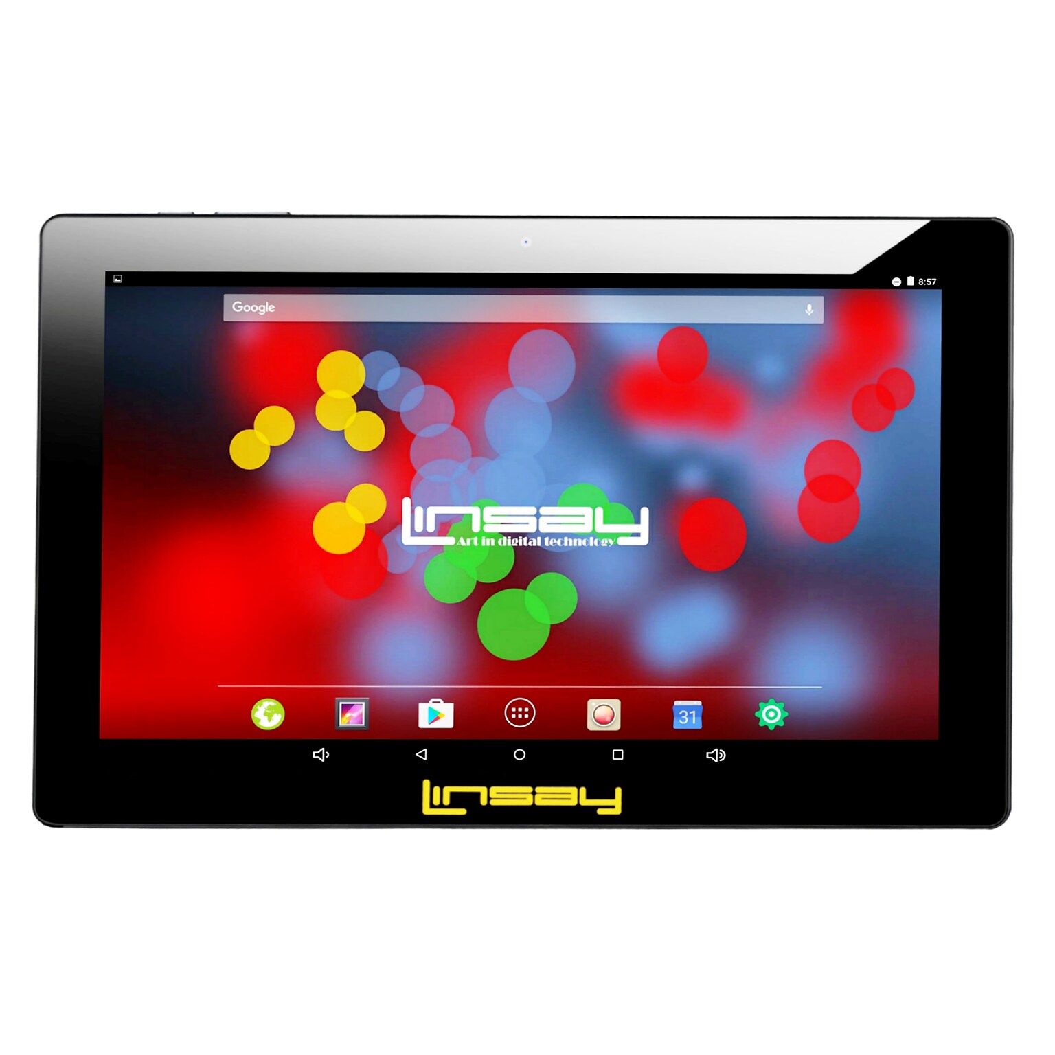 LINSAY F10 Series 10.1 Tablet, WiFi, 2GB RAM, 64GB Storage, Android 13, Black (F10XIPS)