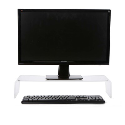 Mind Reader Acrylic Monitor Stand, Durable Monitor Riser for Computer, Laptop, iMac, Dell, Printer Stand, Clear (ACRMON-CLR)